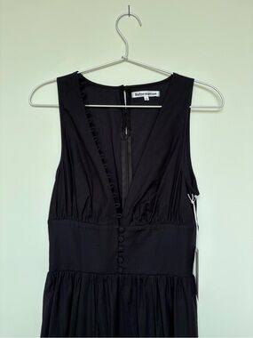NWT Reformation Black Sleeveless V-Neck Midi Dress - Jovi Dress